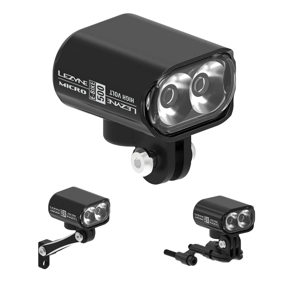 LED-Etuvalo LEZYNE Ebike Micro drive 500, musta