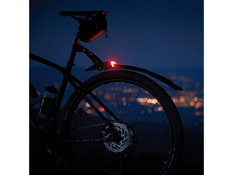 SKS Mudguard Nightblade Rear 27,5" - 29" Black takalokasuoja valolla