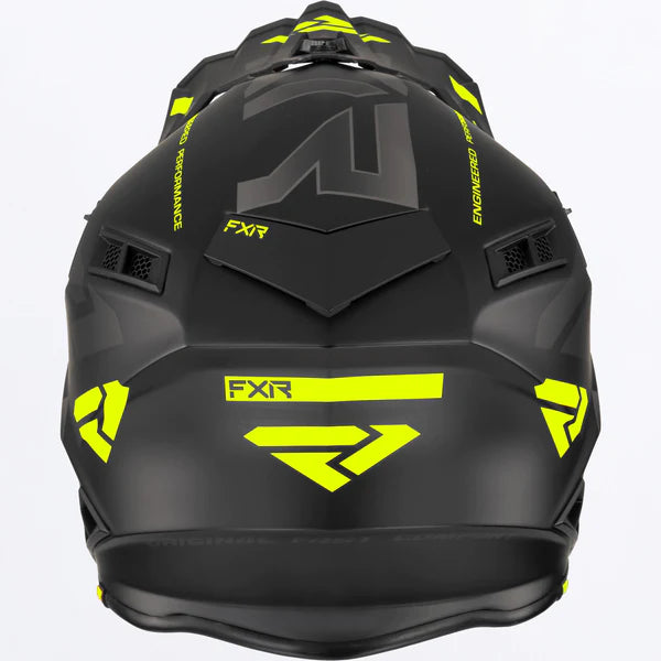FXR Helium Race Div Helmet w/ D-Ring Black/Hi