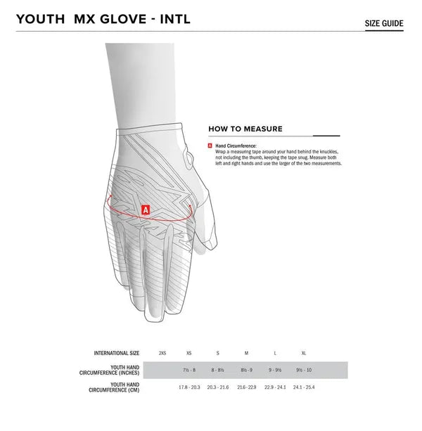 Alpinestars Youth Radar Gloves Red