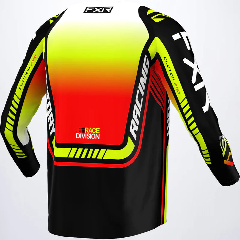 FXR Youth Clutch Pro MX Jersey Black/White/HiVis