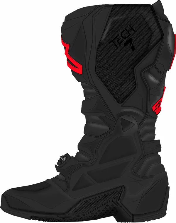 BOOT TECH 7 BLACK/RED FLUO