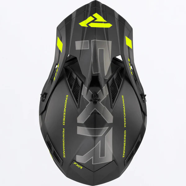 FXR Helium Race Div Helmet w/ D-Ring Black/Hi