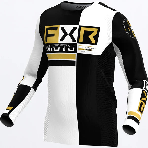 FXR Podium Pro Battalion MX Jersey 24-white/black