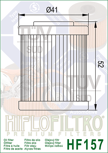 HiFlo öljynsuodatin HF157