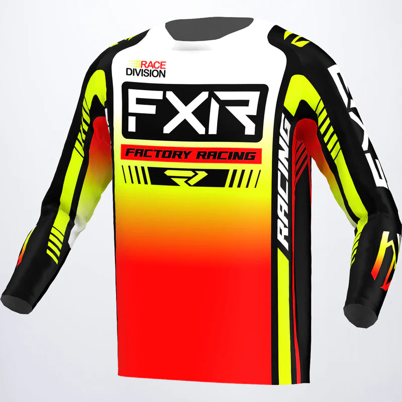 FXR Youth Clutch Pro MX Jersey Black/White/HiVis