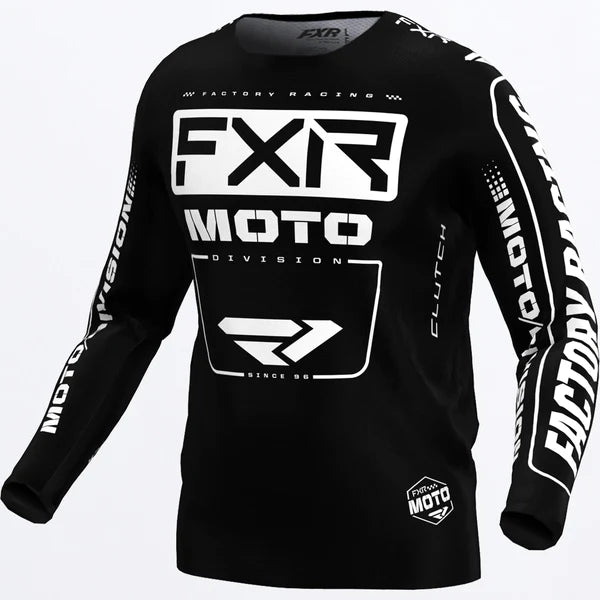 FXR Clutch MX Jersey Black/White