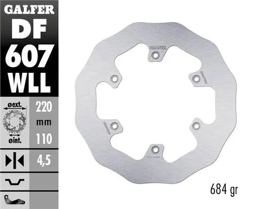 GALFER wave solid b skiva 220mm