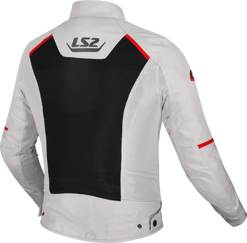 LS2 BREEZE MAN JACKET GREY BLACK RED