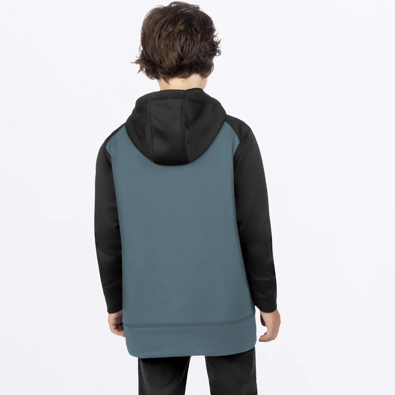 Yth Podium Tech PO Hoodie Steel/Black