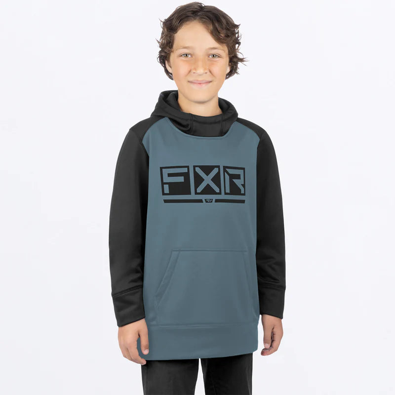 Yth Podium Tech PO Hoodie Steel/Black