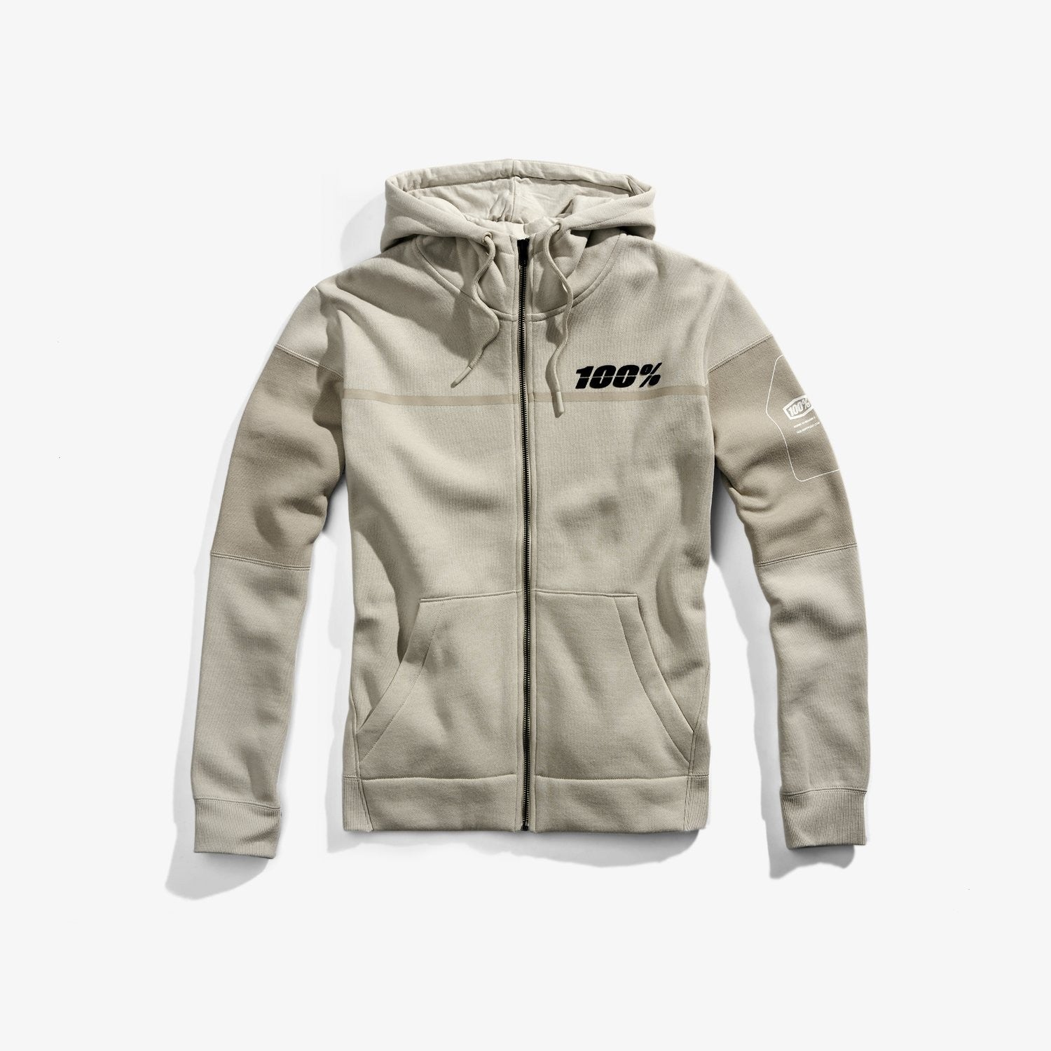 100% Hoody zip emissary gry