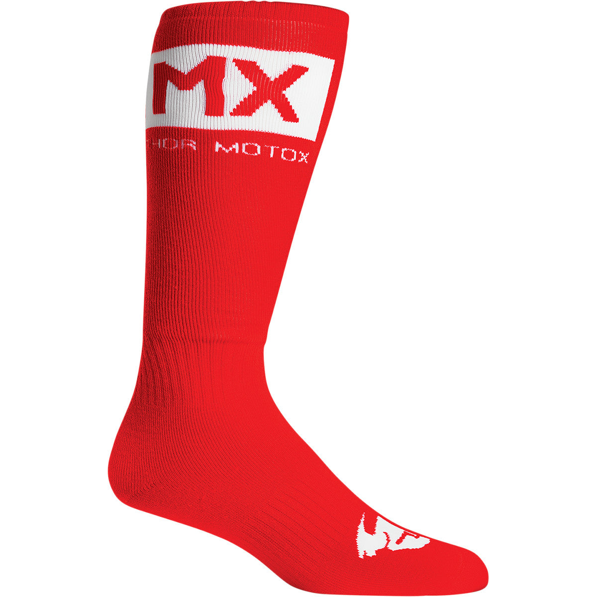 SOCK MX SOLID RD/WH 6-9