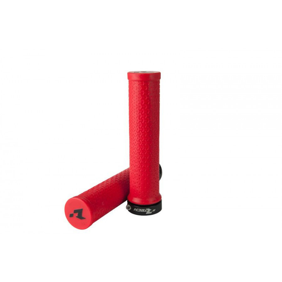 Rtech Bike Lock-On Grips NEON RED