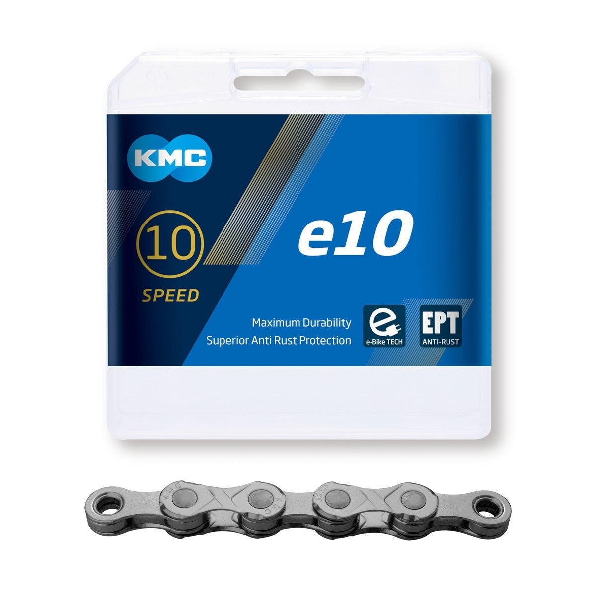 Ketju 10-v KMC e10 EPT, 1/2 x 11/128", E-Bike, 136L, Anti Rust