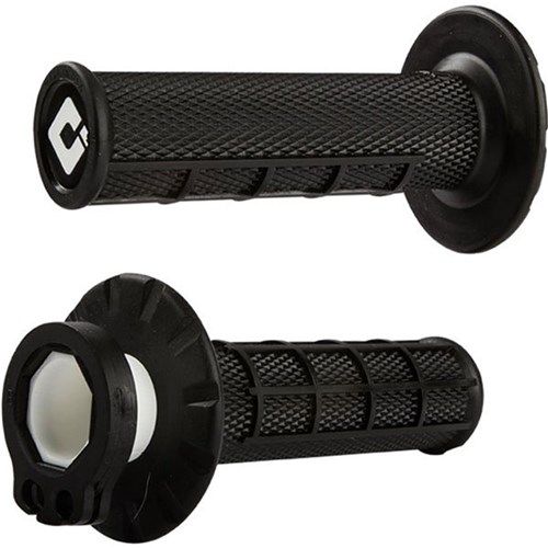 Half Waffle MX Lock-On Grip Set Black