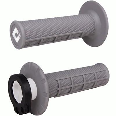 Half Waffle MX Lock-On Grip Set Grey / Soft