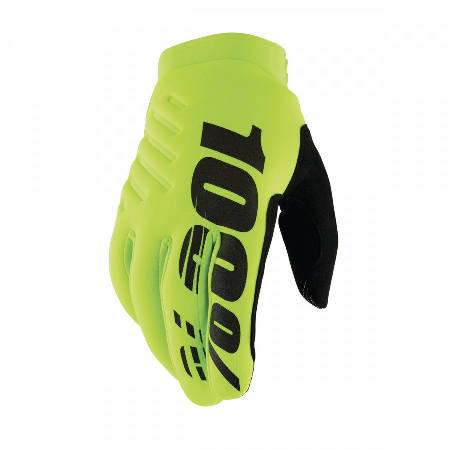 100% BRISKER GLOVES KID NEON YELLOW