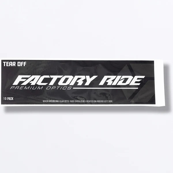 Factory Ride Roll-Off Tear-Offs 22-Clear-10 Pack