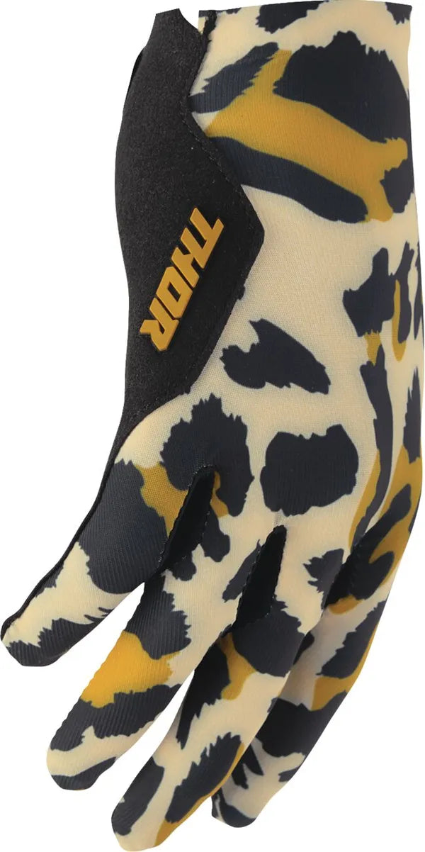 THOR GLOVES WOMENS SPORTMODE CHEETAH TAN/BLACK