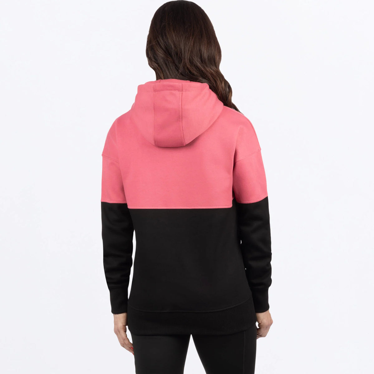 FXR Womens Stripe Pullower Hoodie Black/Astro Dust