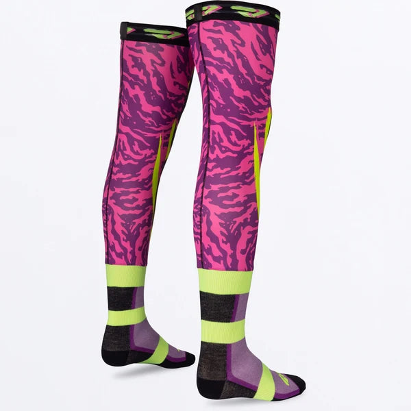FXR Riding Sock Pink/Purple/HiVis