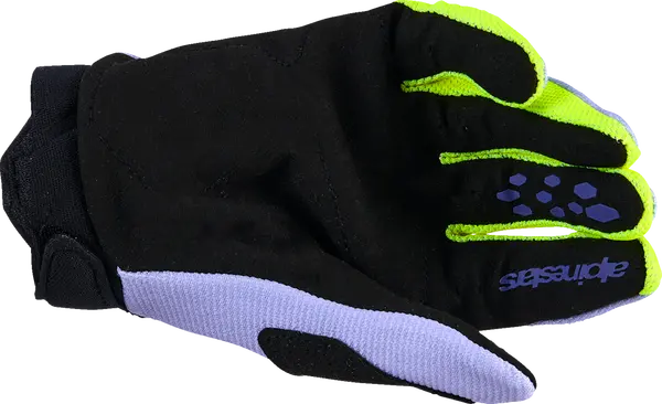 Alpinestars Youth Full Bore V2 Gloves PURPLE/YELLOW