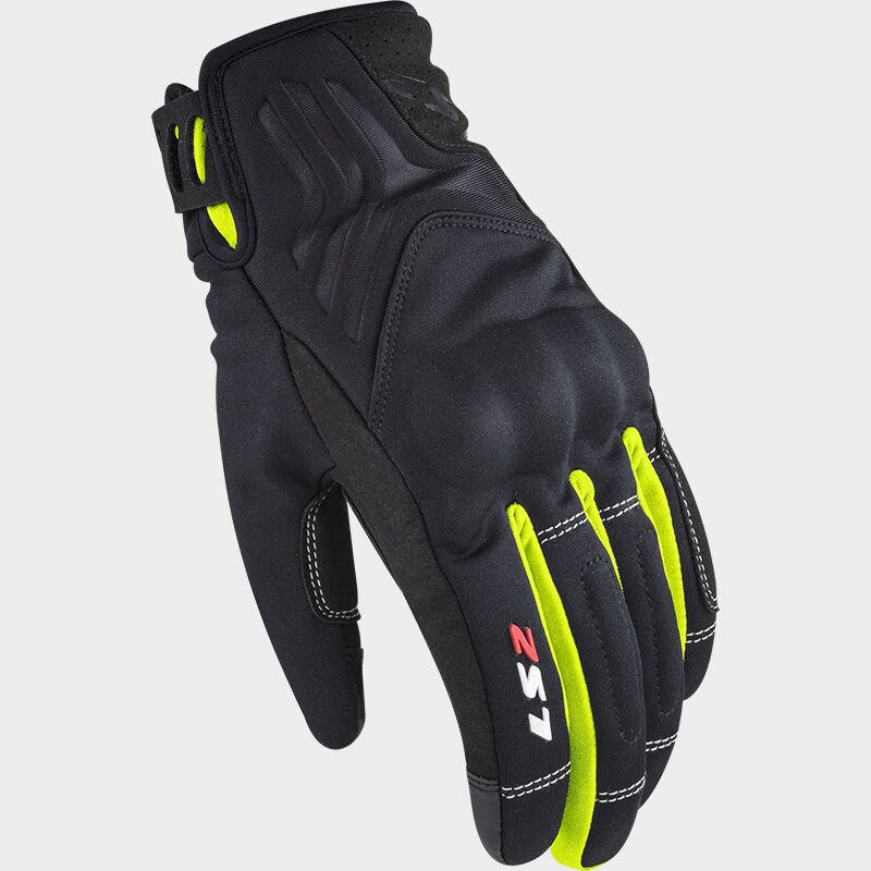 LS2 JET 2 LADY GLOVES BLACK H-V YELLOW