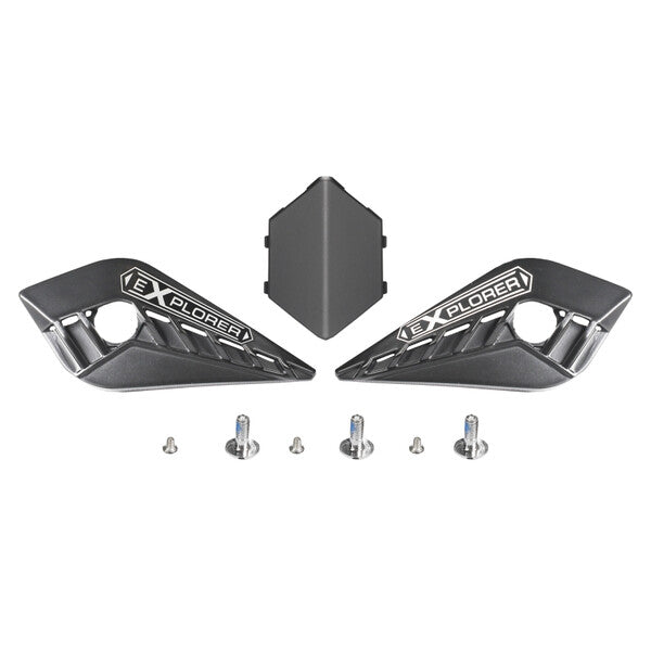 LS2 MX701 CARBON PEAK SCREWS+COVERS MATT BLACK