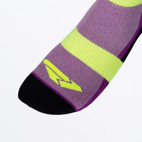 FXR Riding Sock Pink/Purple/HiVis