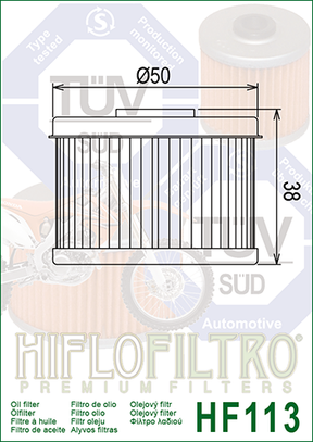 HiFlo öljynsuodatin HF113