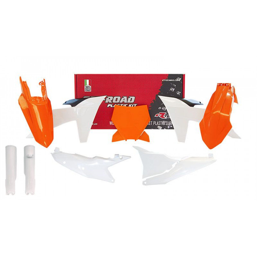 Rtech, Plastic Kit, Complete, O.E.M BLACK WHITE ORANGE