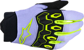 Alpinestars Youth Full Bore V2 Gloves PURPLE/YELLOW