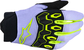 Alpinestars Youth Full Bore V2 Gloves PURPLE/YELLOW