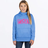 Yth Podium Tech PO Hoodie 24-Tranquil Blue/Razz