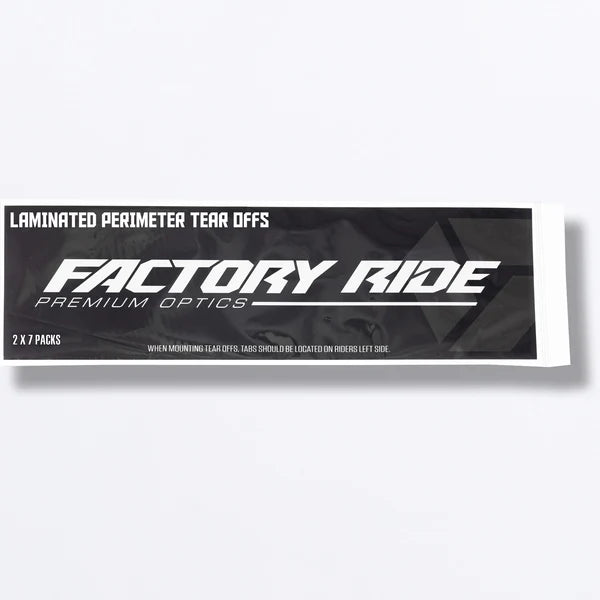 FXR Factory Ride Lam. Perimeter Seal Tear-Offs 22-Clear-14 Pack