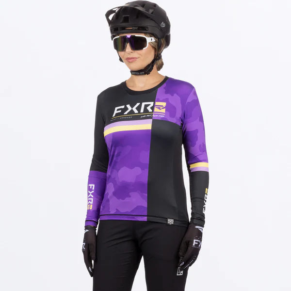 FXR ProFlex UPF Naisten Pitkähihainen Purple Camo/Black