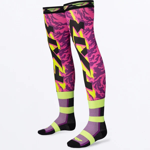 FXR Riding Sock Pink/Purple/HiVis