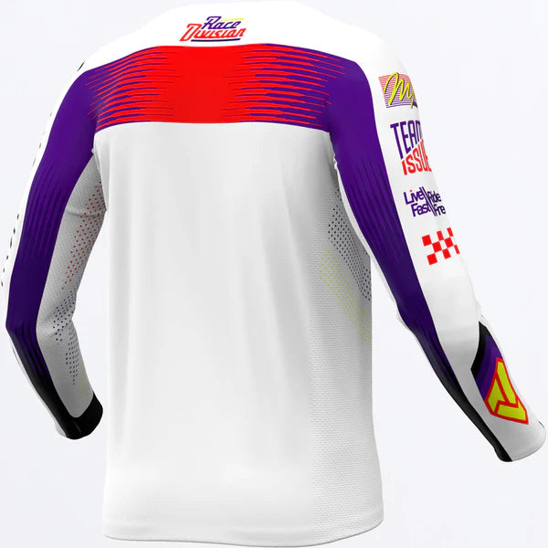 FXR Podium Gladiator MX Jersey White/Purple/Red