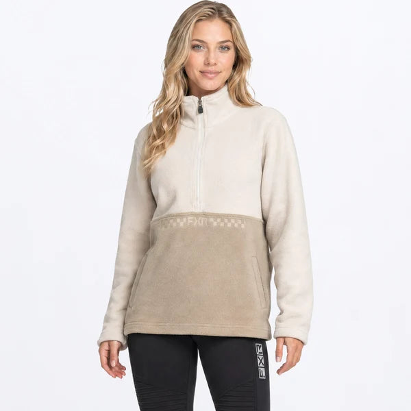 FXR W Aspen 1/4 Zip Fleece  Sand/Stone