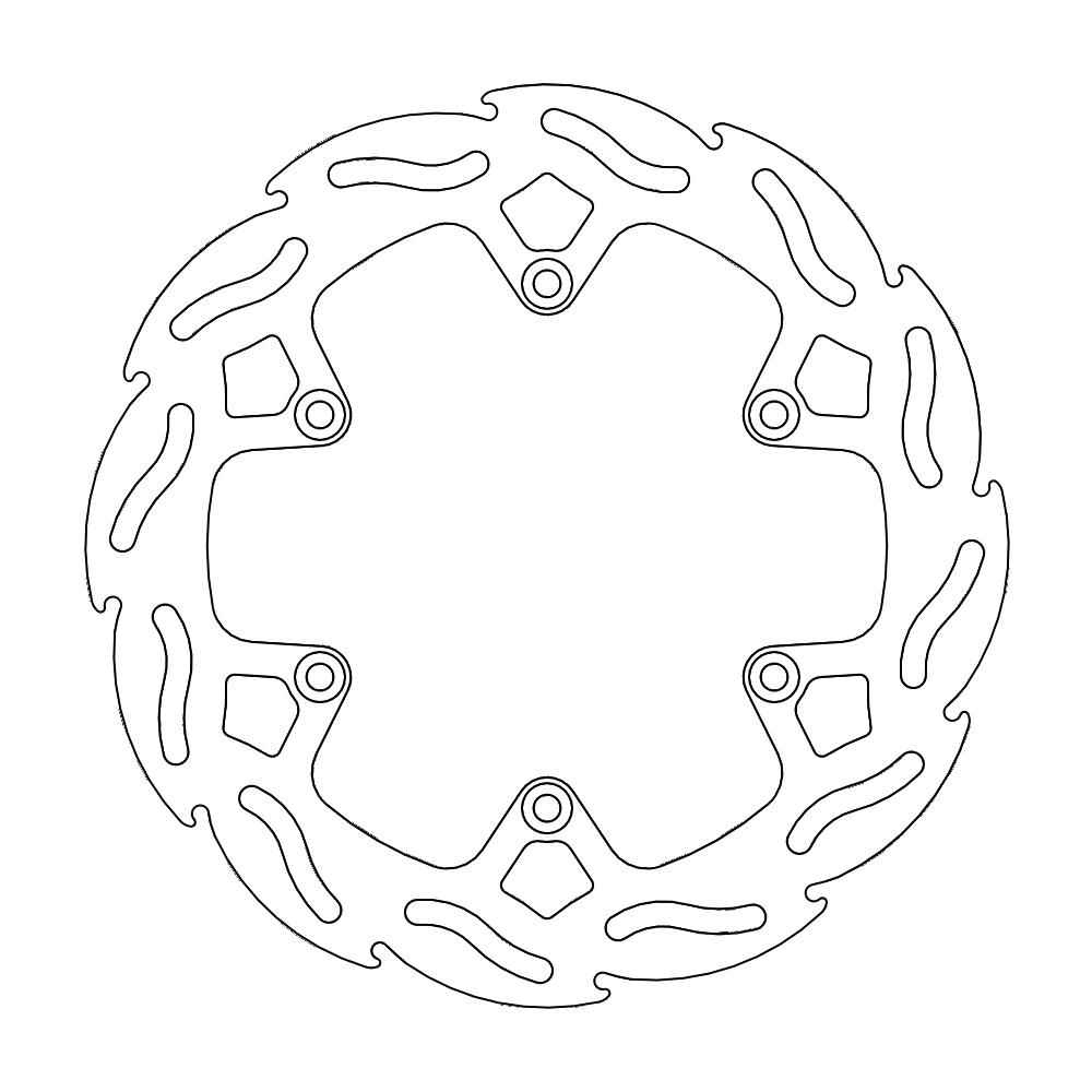 Moto-Master takajarrulevy 220mm