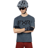 FXR M Helium Tech SS Jersey Steel Heather/Black