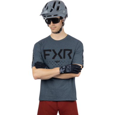 FXR M Helium Tech SS Jersey Steel Heather/Black