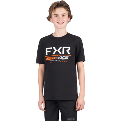 FXR Yth Race Division Premium T-Shirt Black/Orange
